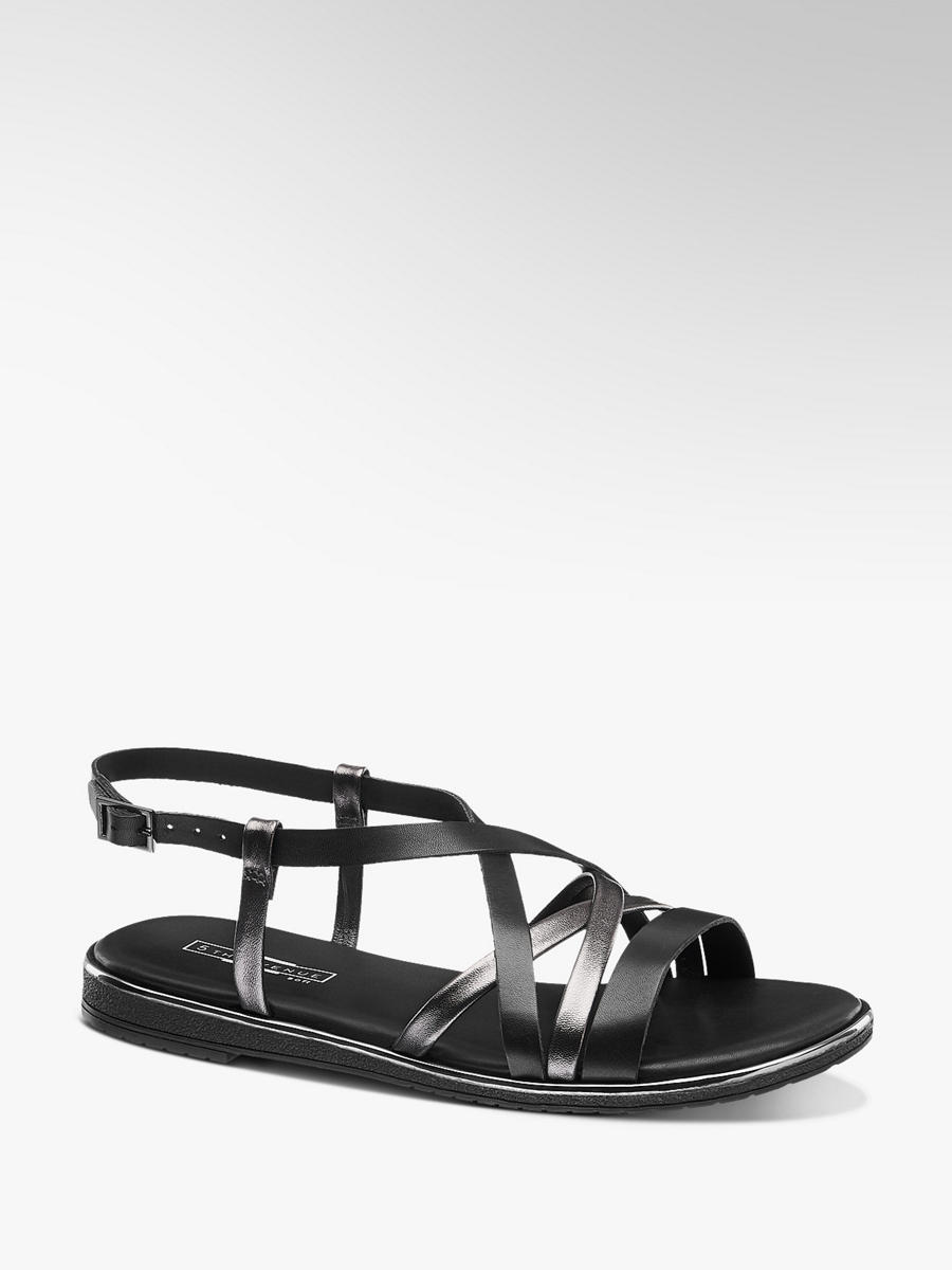 LEDER 34,90 Sandale von 5th Avenue in schwarz DEICHMANN LEDER 34,90 Sandale von 5th Avenue in schwarz DEICHMANN